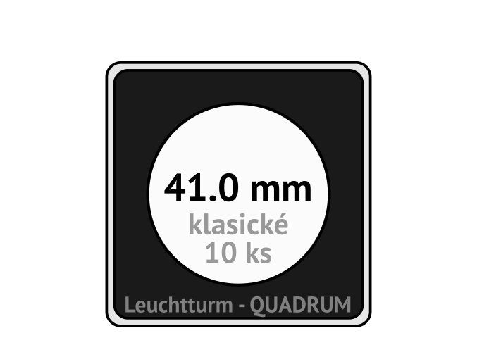quadrum klasicke hranate kapsle 41 mm na mince ctvercove bublinky mincovni pouzdra 50x50 mm 10ks leuchtturm 330794 lighthouse