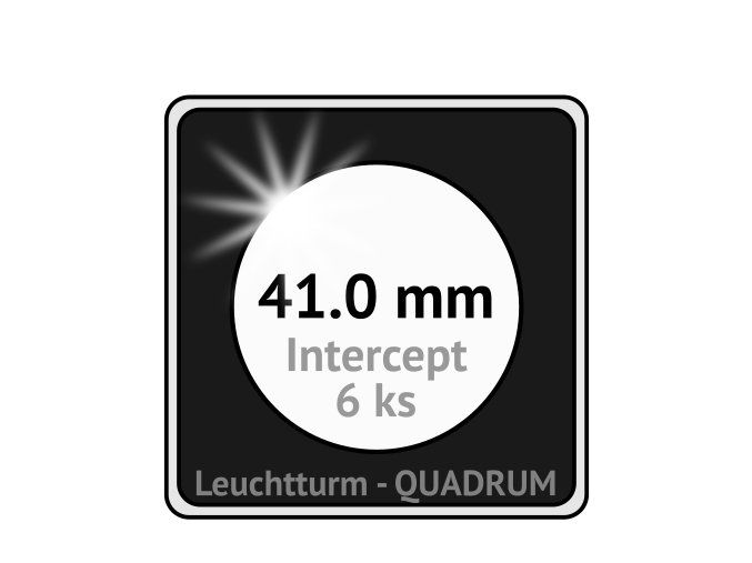 quadrum intercept prumer 41 mm ochranne bublinky 41mm protikorozni ctvercove mincovni kapsle na mince proti oxidaci patine leuchtturm 344166 lighthouse