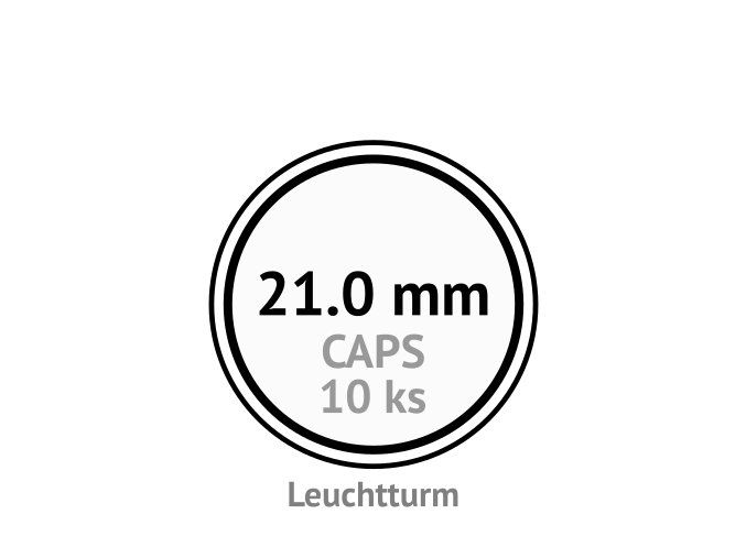 caps 21 mm kruhove kapsle na mince do 21mm mincovni bublinky kulate 10 ks leuchtturm 327401 lighthouse