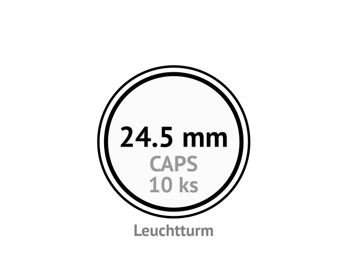 caps 24 5 mm kruhove kapsle na mince mincovni bublinky kulate 10 ks leuchtturm 310706 lighthouse