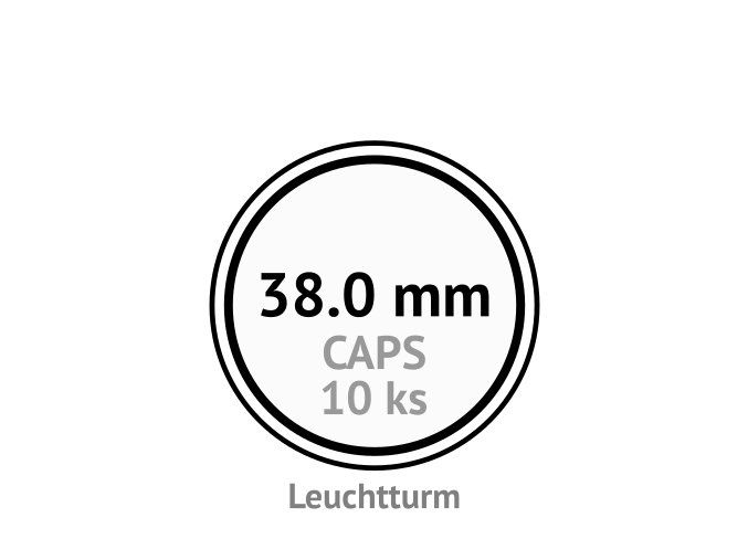 caps 38 mm kruhove kapsle na mince do 38mm mincovni bublinky kulate 10 ks leuchtturm 327110 lighthouse