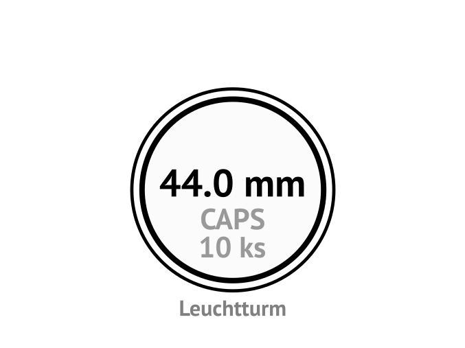 caps 44 mm kruhove kapsle na mince do 44mm mincovni bublinky kulate 10 ks leuchtturm 315637 lighthouse