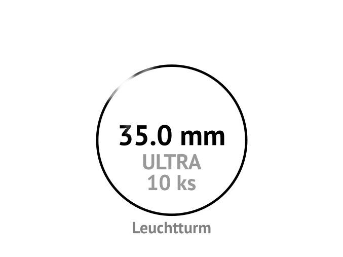 ultra 35 mm kruhove kapsle na mince do 35mm mincovni bublinky kulate 10 ks ultra premium leuchtturm 345043 lighthouse