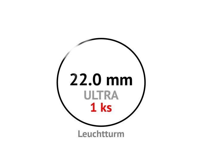 ultra 22 mm kruhova kapsle na mince do 22mm 1ks mincovni bublinka kulata 1 ks ultra premium leuchtturm 345025 1 lighthouse