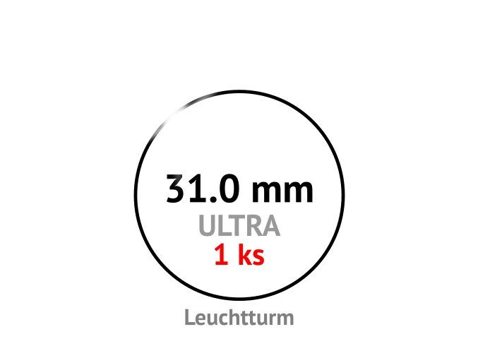 ultra 31 mm kruhova kapsle na mince do 31mm 1ks mincovni bublinka kulata 1 ks ultra premium leuchtturm 345038 1 lighthouse