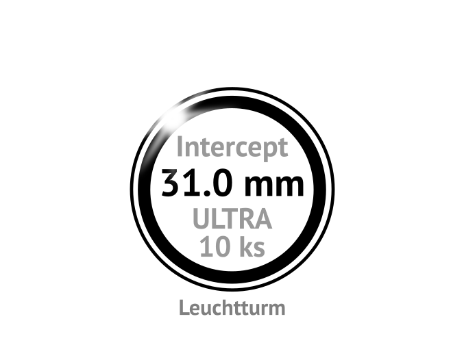 ultra intercept 31 mm kruhove kapsle na mince 31mm s cernou protikorozni ochrannou vlozkou proti oxidaci patine 10ks leuchtturm 359425 lighthouse