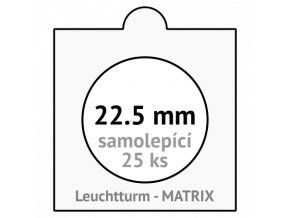 matrix bile samolepici mincovni ramecky na mince prumer 20 5 mm baleni 25 ks 5x5 cm leuchtturm 320198 lighthouse