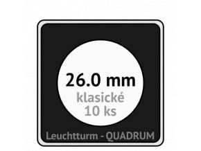 quadrum klasicke hranate kapsle 26 mm na mince ctvercove bublinky mincovni pouzdra 50x50 mm 10ks leuchtturm 329295 lighthouse
