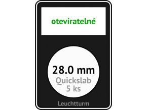 quickslab 28mm oteviratelny slab na mince 28 mm obdelnikova mincovni kapsle leuchtturm 346407 lighthouse