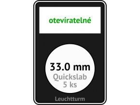 quickslab 33mm oteviratelny slab na mince 33 mm obdelnikova mincovni kapsle leuchtturm 346412 lighthouse