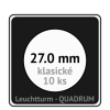 quadrum klasicke hranate kapsle 27 mm na mince ctvercove bublinky mincovni pouzdra 50x50 mm 10ks leuchtturm 317321 lighthouse